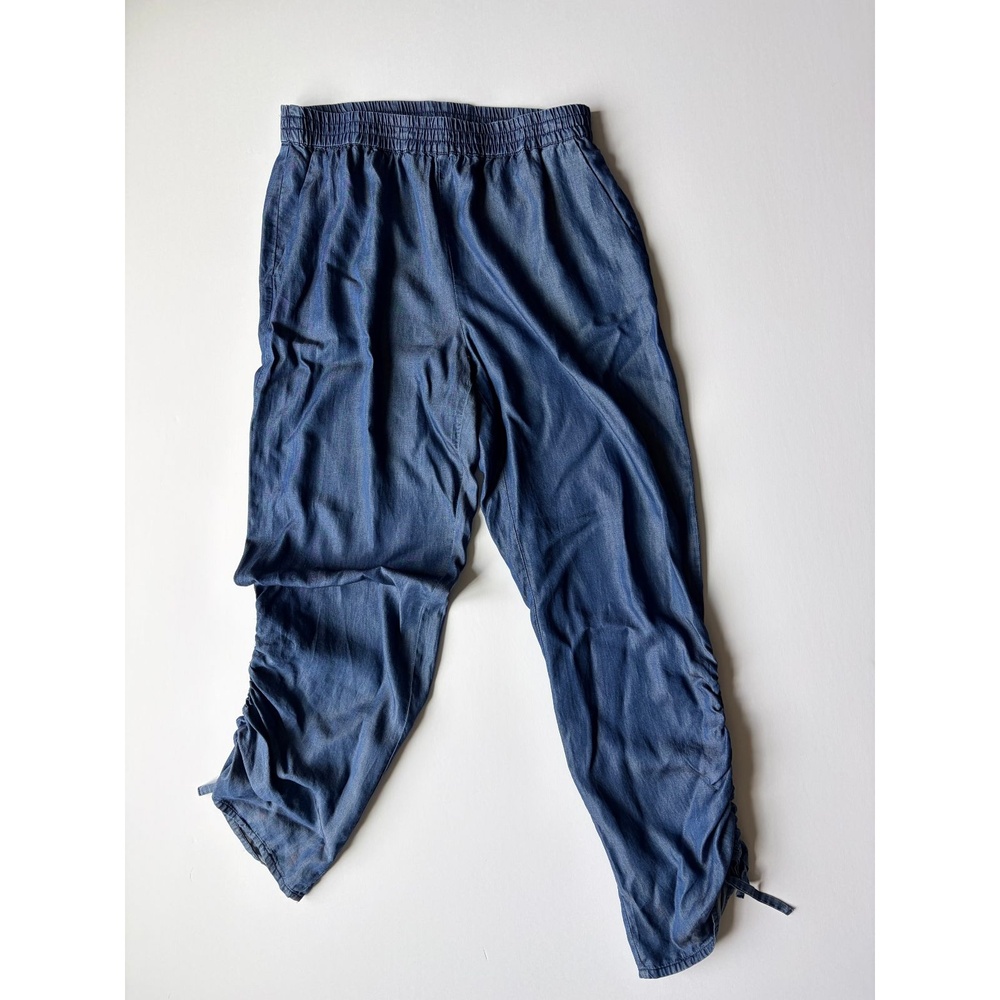 Halston Chambray Pants Women's S EUC